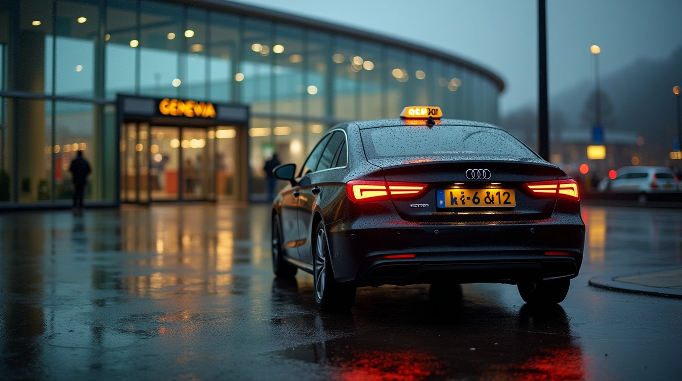 Which types of taxi services operate at Geneva airport?
